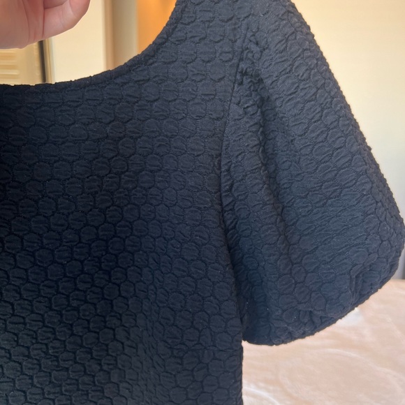 Anthropologie Porridge Parker Puff Sleeve Black Top - Picture 3 of 4